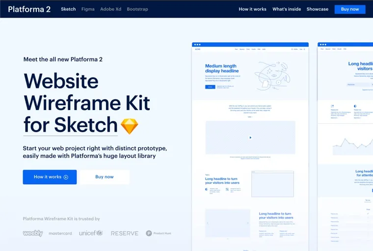 Platforma Wireframe Kit